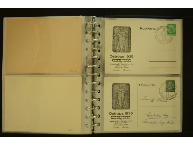 1921/1942, umfangreiche Sammlung mit ca. 450 ungebrauchten und gebrauchten Privatpost-Ganzsachenkarten mit Schwerpunkt III. R