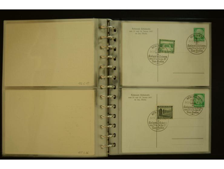 1921/1942, umfangreiche Sammlung mit ca. 450 ungebrauchten und gebrauchten Privatpost-Ganzsachenkarten mit Schwerpunkt III. R
