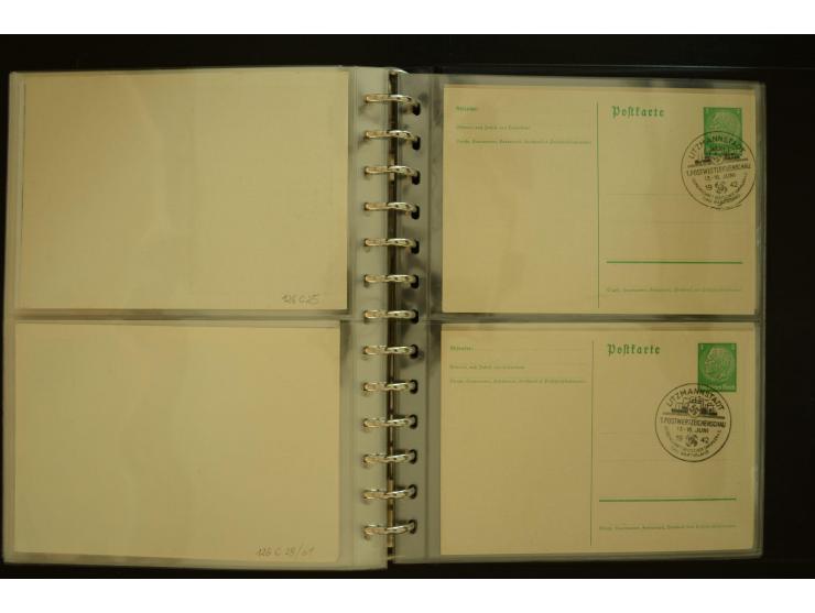 1921/1942, umfangreiche Sammlung mit ca. 450 ungebrauchten und gebrauchten Privatpost-Ganzsachenkarten mit Schwerpunkt III. R