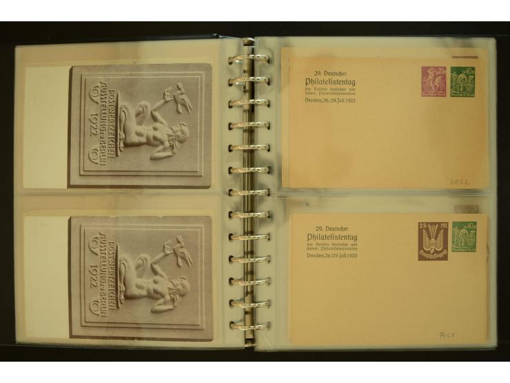 1921/1942, umfangreiche Sammlung mit ca. 450 ungebrauchten und gebrauchten Privatpost-Ganzsachenkarten mit Schwerpunkt III. R