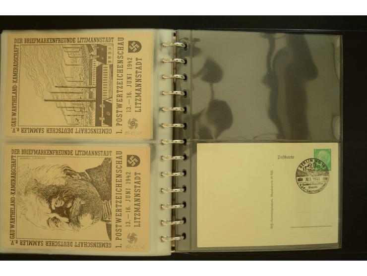 1921/1942, umfangreiche Sammlung mit ca. 450 ungebrauchten und gebrauchten Privatpost-Ganzsachenkarten mit Schwerpunkt III. R