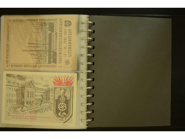 1921/1942, umfangreiche Sammlung mit ca. 450 ungebrauchten und gebrauchten Privatpost-Ganzsachenkarten mit Schwerpunkt III. R