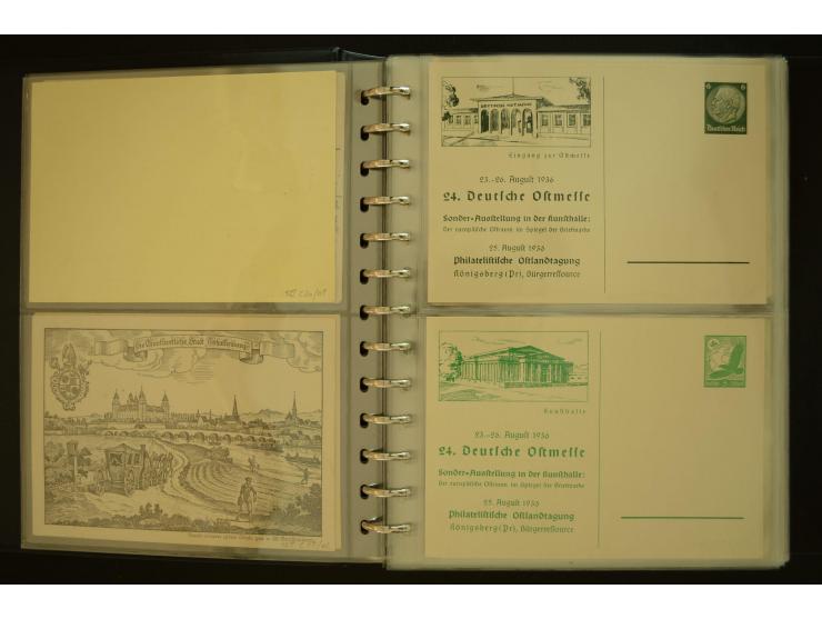 1921/1942, umfangreiche Sammlung mit ca. 450 ungebrauchten und gebrauchten Privatpost-Ganzsachenkarten mit Schwerpunkt III. R