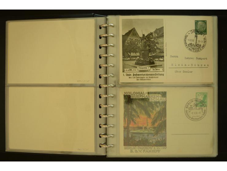 1921/1942, umfangreiche Sammlung mit ca. 450 ungebrauchten und gebrauchten Privatpost-Ganzsachenkarten mit Schwerpunkt III. R