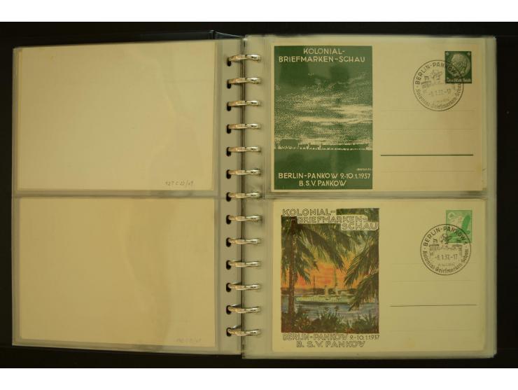 1921/1942, umfangreiche Sammlung mit ca. 450 ungebrauchten und gebrauchten Privatpost-Ganzsachenkarten mit Schwerpunkt III. R