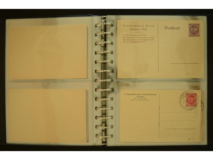 1921/1942, umfangreiche Sammlung mit ca. 450 ungebrauchten und gebrauchten Privatpost-Ganzsachenkarten mit Schwerpunkt III. R