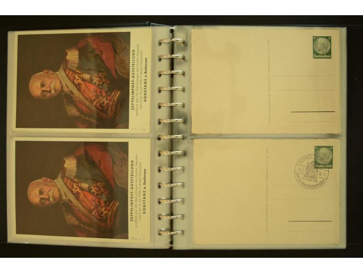 1921/1942, umfangreiche Sammlung mit ca. 450 ungebrauchten und gebrauchten Privatpost-Ganzsachenkarten mit Schwerpunkt III. R