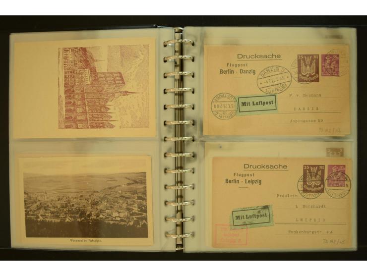 1921/1942, umfangreiche Sammlung mit ca. 450 ungebrauchten und gebrauchten Privatpost-Ganzsachenkarten mit Schwerpunkt III. R