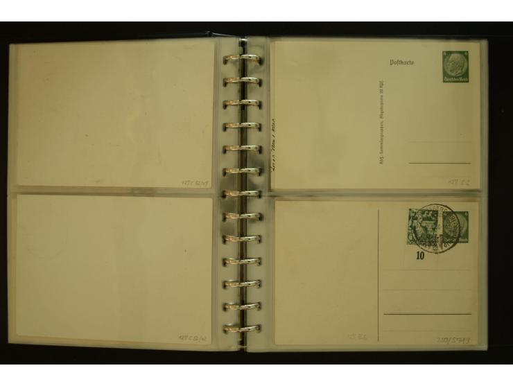1921/1942, umfangreiche Sammlung mit ca. 450 ungebrauchten und gebrauchten Privatpost-Ganzsachenkarten mit Schwerpunkt III. R