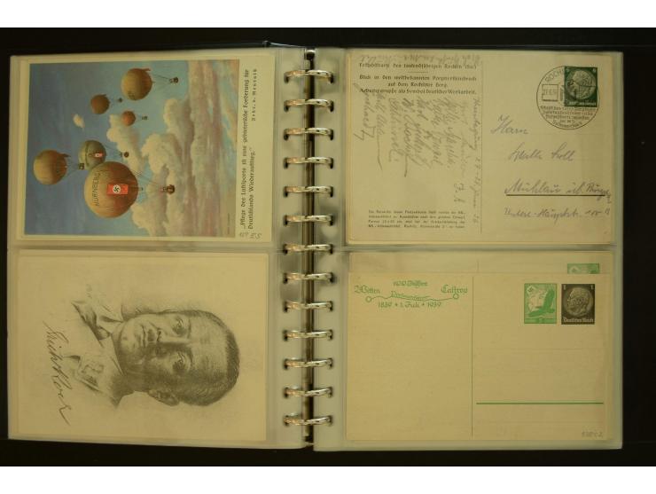 1921/1942, umfangreiche Sammlung mit ca. 450 ungebrauchten und gebrauchten Privatpost-Ganzsachenkarten mit Schwerpunkt III. R