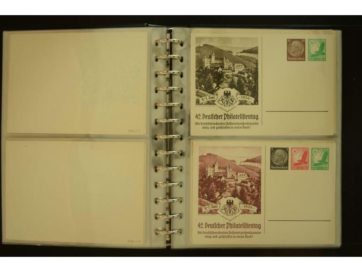 1921/1942, umfangreiche Sammlung mit ca. 450 ungebrauchten und gebrauchten Privatpost-Ganzsachenkarten mit Schwerpunkt III. R