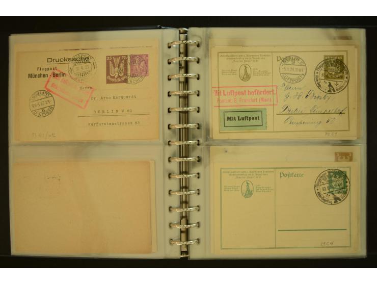 1921/1942, umfangreiche Sammlung mit ca. 450 ungebrauchten und gebrauchten Privatpost-Ganzsachenkarten mit Schwerpunkt III. R