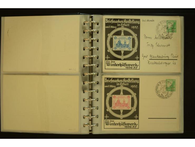 1921/1942, umfangreiche Sammlung mit ca. 450 ungebrauchten und gebrauchten Privatpost-Ganzsachenkarten mit Schwerpunkt III. R