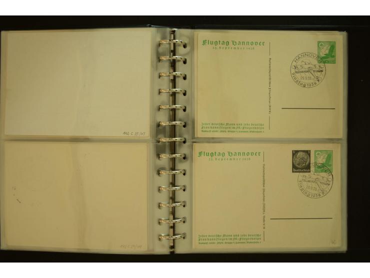 1921/1942, umfangreiche Sammlung mit ca. 450 ungebrauchten und gebrauchten Privatpost-Ganzsachenkarten mit Schwerpunkt III. R