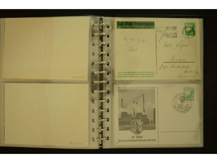 1921/1942, umfangreiche Sammlung mit ca. 450 ungebrauchten und gebrauchten Privatpost-Ganzsachenkarten mit Schwerpunkt III. R