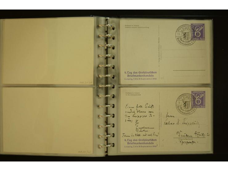 1921/1942, umfangreiche Sammlung mit ca. 450 ungebrauchten und gebrauchten Privatpost-Ganzsachenkarten mit Schwerpunkt III. R