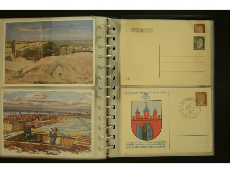 1921/1942, umfangreiche Sammlung mit ca. 450 ungebrauchten und gebrauchten Privatpost-Ganzsachenkarten mit Schwerpunkt III. R