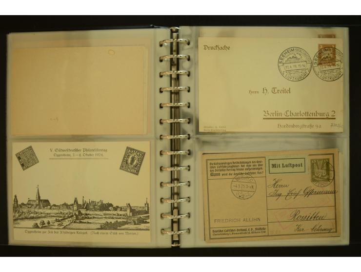 1921/1942, umfangreiche Sammlung mit ca. 450 ungebrauchten und gebrauchten Privatpost-Ganzsachenkarten mit Schwerpunkt III. R