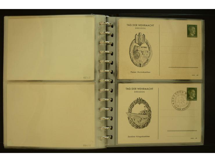 1921/1942, umfangreiche Sammlung mit ca. 450 ungebrauchten und gebrauchten Privatpost-Ganzsachenkarten mit Schwerpunkt III. R