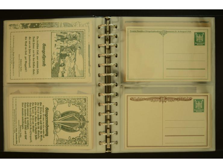1921/1942, umfangreiche Sammlung mit ca. 450 ungebrauchten und gebrauchten Privatpost-Ganzsachenkarten mit Schwerpunkt III. R