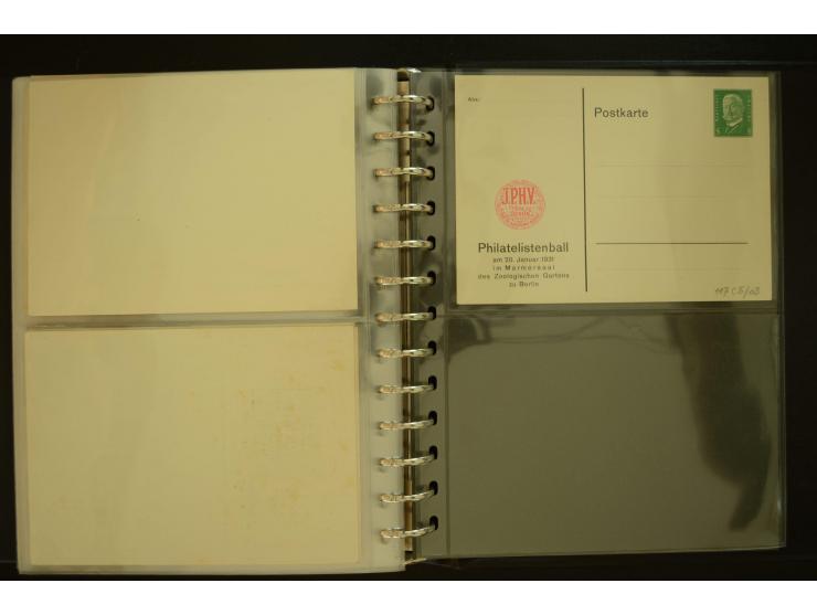 1921/1942, umfangreiche Sammlung mit ca. 450 ungebrauchten und gebrauchten Privatpost-Ganzsachenkarten mit Schwerpunkt III. R