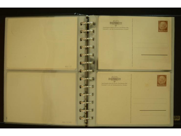 1921/1942, umfangreiche Sammlung mit ca. 450 ungebrauchten und gebrauchten Privatpost-Ganzsachenkarten mit Schwerpunkt III. R
