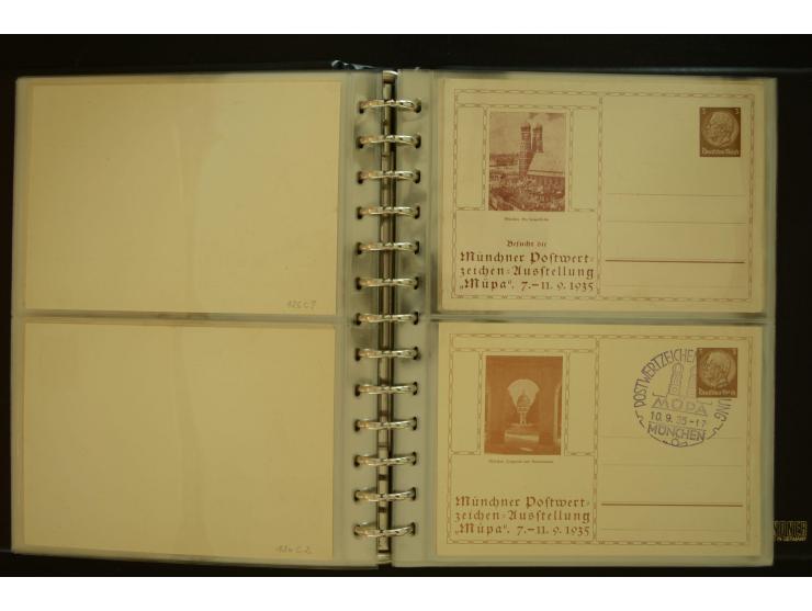 1921/1942, umfangreiche Sammlung mit ca. 450 ungebrauchten und gebrauchten Privatpost-Ganzsachenkarten mit Schwerpunkt III. R