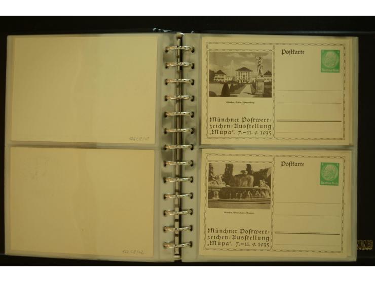 1921/1942, umfangreiche Sammlung mit ca. 450 ungebrauchten und gebrauchten Privatpost-Ganzsachenkarten mit Schwerpunkt III. R