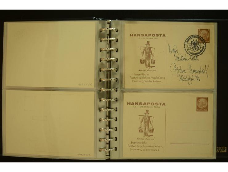 1921/1942, umfangreiche Sammlung mit ca. 450 ungebrauchten und gebrauchten Privatpost-Ganzsachenkarten mit Schwerpunkt III. R