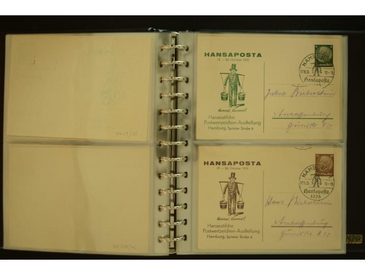 1921/1942, umfangreiche Sammlung mit ca. 450 ungebrauchten und gebrauchten Privatpost-Ganzsachenkarten mit Schwerpunkt III. R