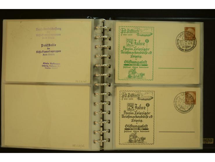 1921/1942, umfangreiche Sammlung mit ca. 450 ungebrauchten und gebrauchten Privatpost-Ganzsachenkarten mit Schwerpunkt III. R