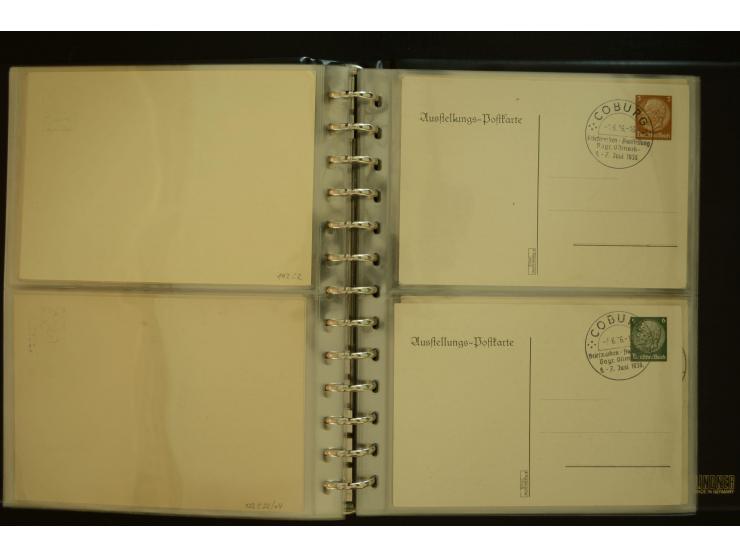 1921/1942, umfangreiche Sammlung mit ca. 450 ungebrauchten und gebrauchten Privatpost-Ganzsachenkarten mit Schwerpunkt III. R