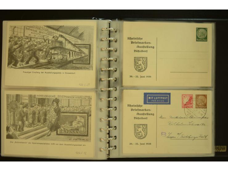 1921/1942, umfangreiche Sammlung mit ca. 450 ungebrauchten und gebrauchten Privatpost-Ganzsachenkarten mit Schwerpunkt III. R