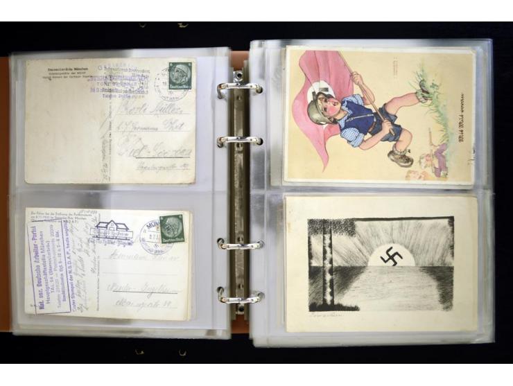 PROPAGANDAKARTEN: 1919/1945, umfangreiche Sammlung mit  über 1000 ungebrauchten und gebrauchten Karten inkl. einigen Werbe- u