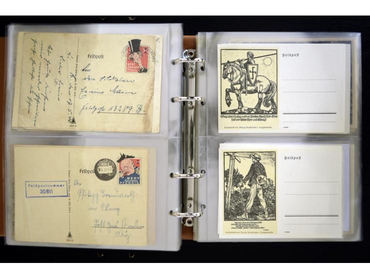 PROPAGANDAKARTEN: 1919/1945, umfangreiche Sammlung mit  über 1000 ungebrauchten und gebrauchten Karten inkl. einigen Werbe- u