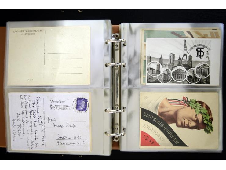 PROPAGANDAKARTEN: 1919/1945, umfangreiche Sammlung mit  über 1000 ungebrauchten und gebrauchten Karten inkl. einigen Werbe- u