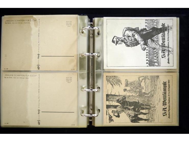 PROPAGANDAKARTEN: 1919/1945, umfangreiche Sammlung mit  über 1000 ungebrauchten und gebrauchten Karten inkl. einigen Werbe- u