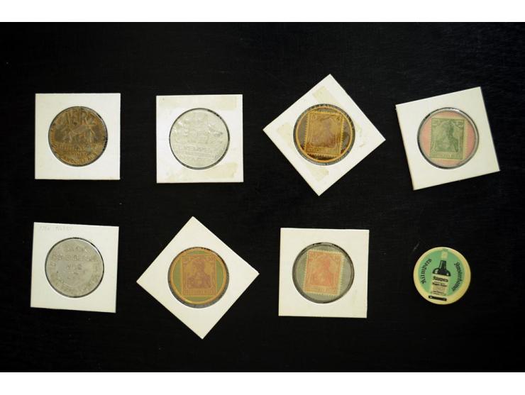 KAPSELGELD: 1923, 8 verschiedene, meist gute Erhaltung