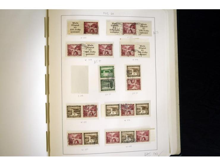 1914/41, gestempelte Sammlung mit vielen besseren Werten, dabei u.a. Mi.-Nr. W.1.3, S 2.25, W2.4, W2.5, W2.8, W2.17 und W31, 