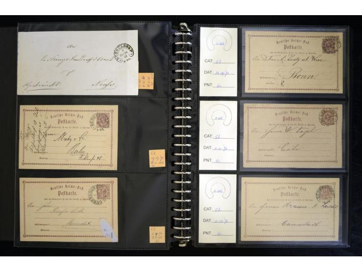 1865/1878, umfangreiche Sammlung von Berlin bis Zabern mit rund 300 Briefen und einigen hundert Briefstücken und losen Marken
