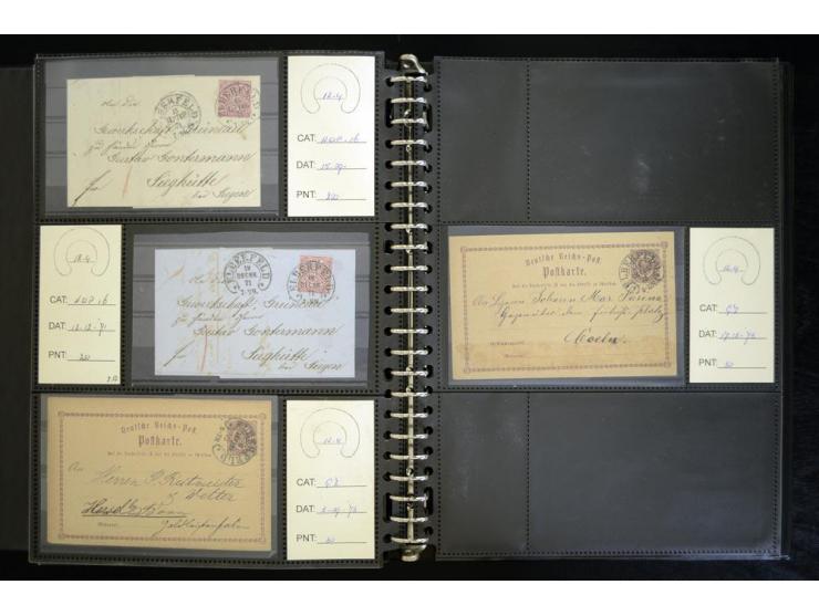 1865/1878, umfangreiche Sammlung von Berlin bis Zabern mit rund 300 Briefen und einigen hundert Briefstücken und losen Marken