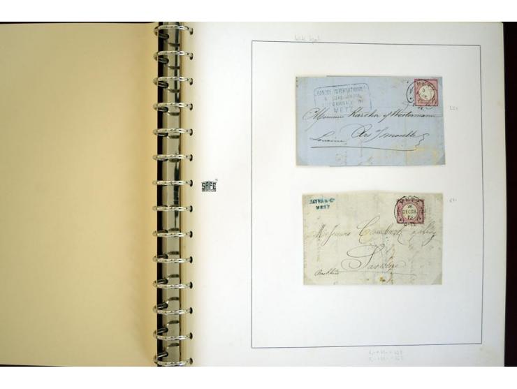 1865/1878, umfangreiche Sammlung von Berlin bis Zabern mit rund 300 Briefen und einigen hundert Briefstücken und losen Marken