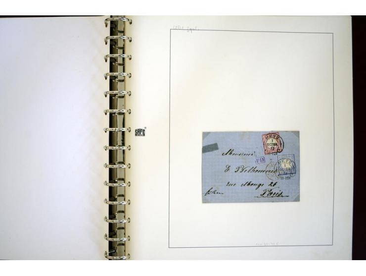 1865/1878, umfangreiche Sammlung von Berlin bis Zabern mit rund 300 Briefen und einigen hundert Briefstücken und losen Marken