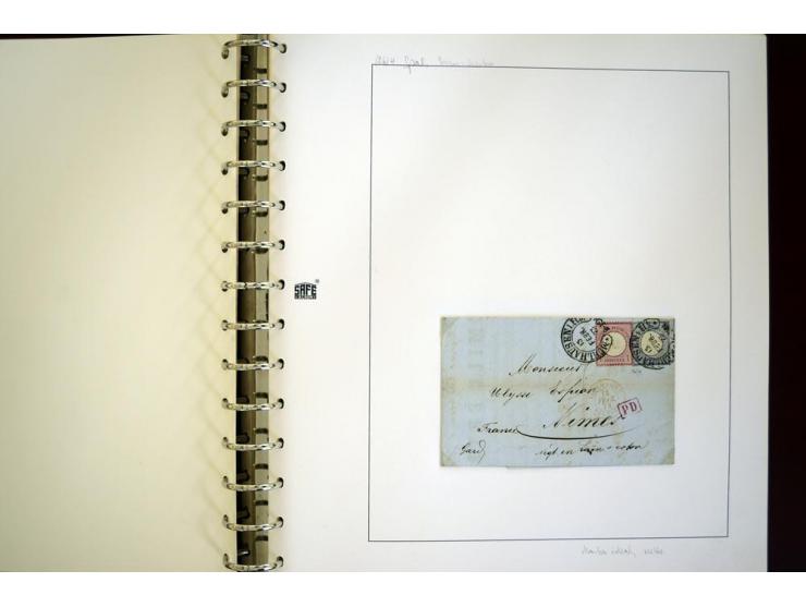 1865/1878, umfangreiche Sammlung von Berlin bis Zabern mit rund 300 Briefen und einigen hundert Briefstücken und losen Marken