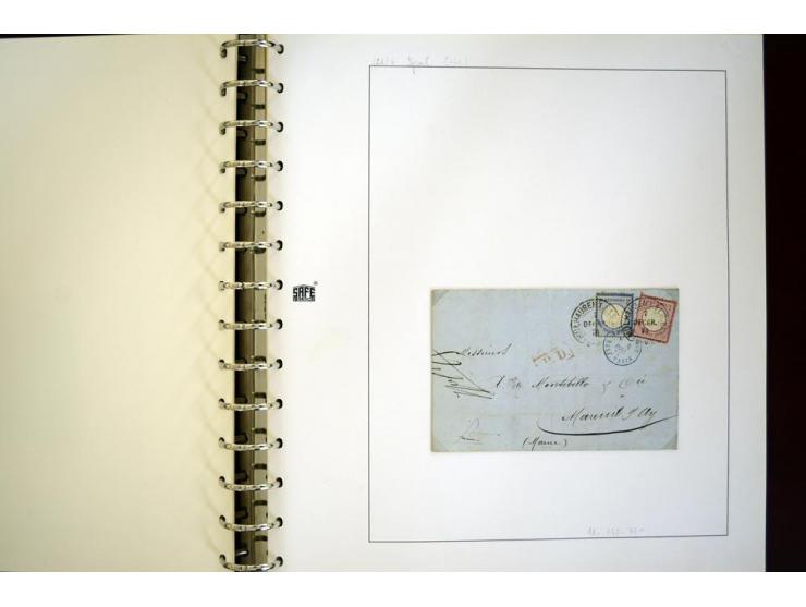 1865/1878, umfangreiche Sammlung von Berlin bis Zabern mit rund 300 Briefen und einigen hundert Briefstücken und losen Marken