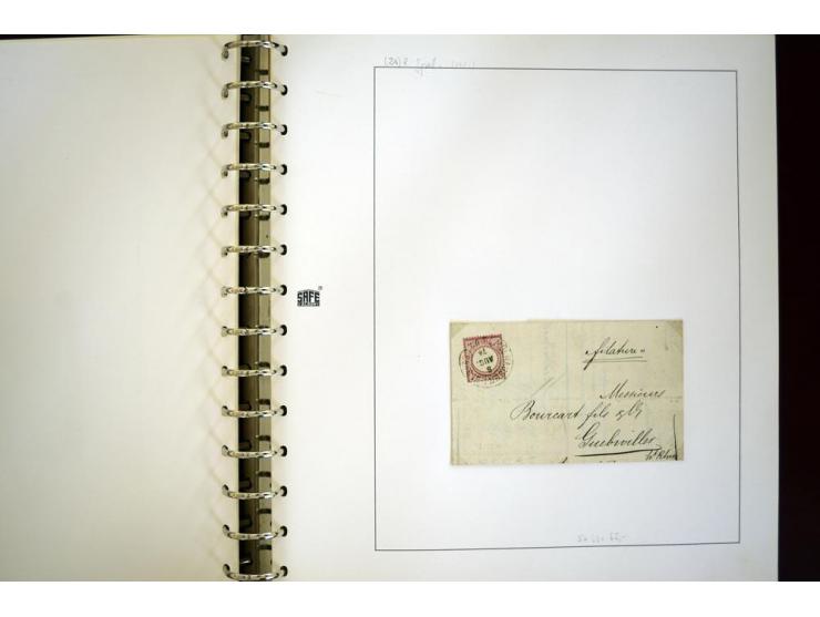 1865/1878, umfangreiche Sammlung von Berlin bis Zabern mit rund 300 Briefen und einigen hundert Briefstücken und losen Marken