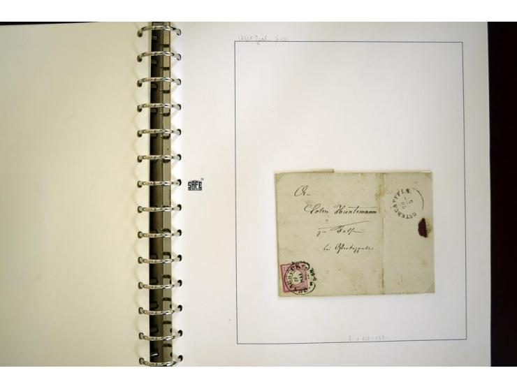 1865/1878, umfangreiche Sammlung von Berlin bis Zabern mit rund 300 Briefen und einigen hundert Briefstücken und losen Marken