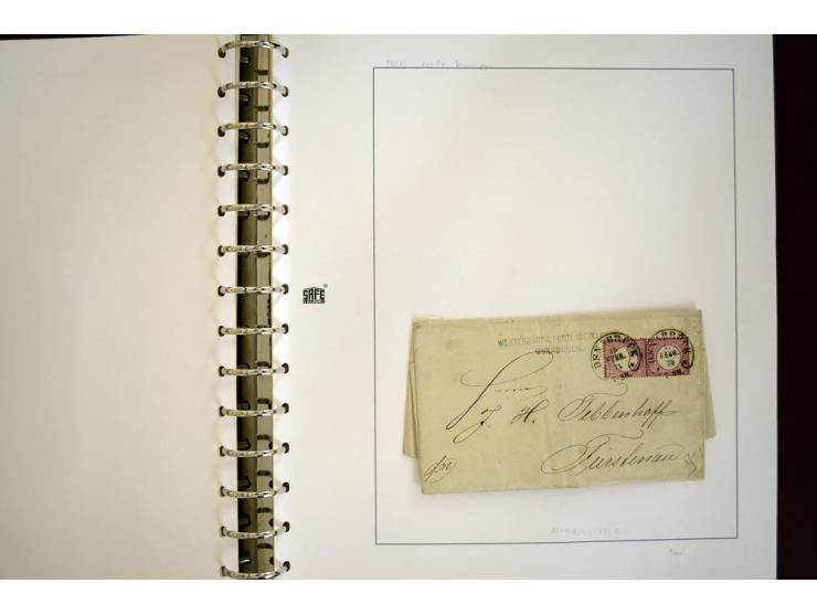 1865/1878, umfangreiche Sammlung von Berlin bis Zabern mit rund 300 Briefen und einigen hundert Briefstücken und losen Marken