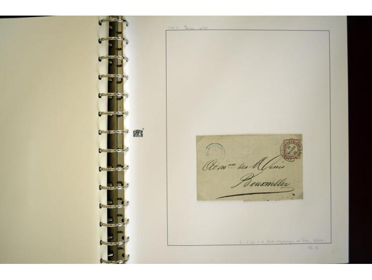 1865/1878, umfangreiche Sammlung von Berlin bis Zabern mit rund 300 Briefen und einigen hundert Briefstücken und losen Marken