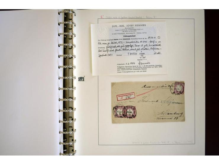 1865/1878, umfangreiche Sammlung von Berlin bis Zabern mit rund 300 Briefen und einigen hundert Briefstücken und losen Marken